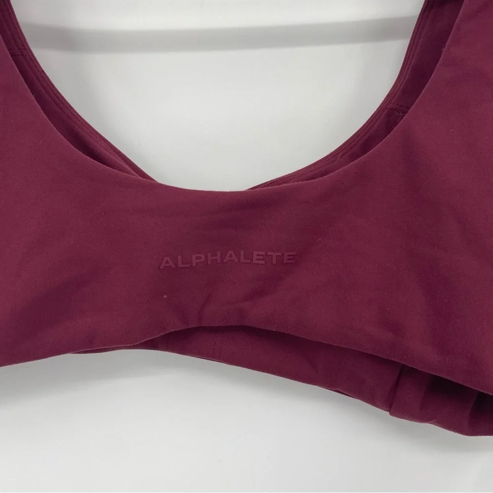 Alphalete‎ OLIVIA SCULPT BRA Women's L Tenacity Square Neck Bra berry